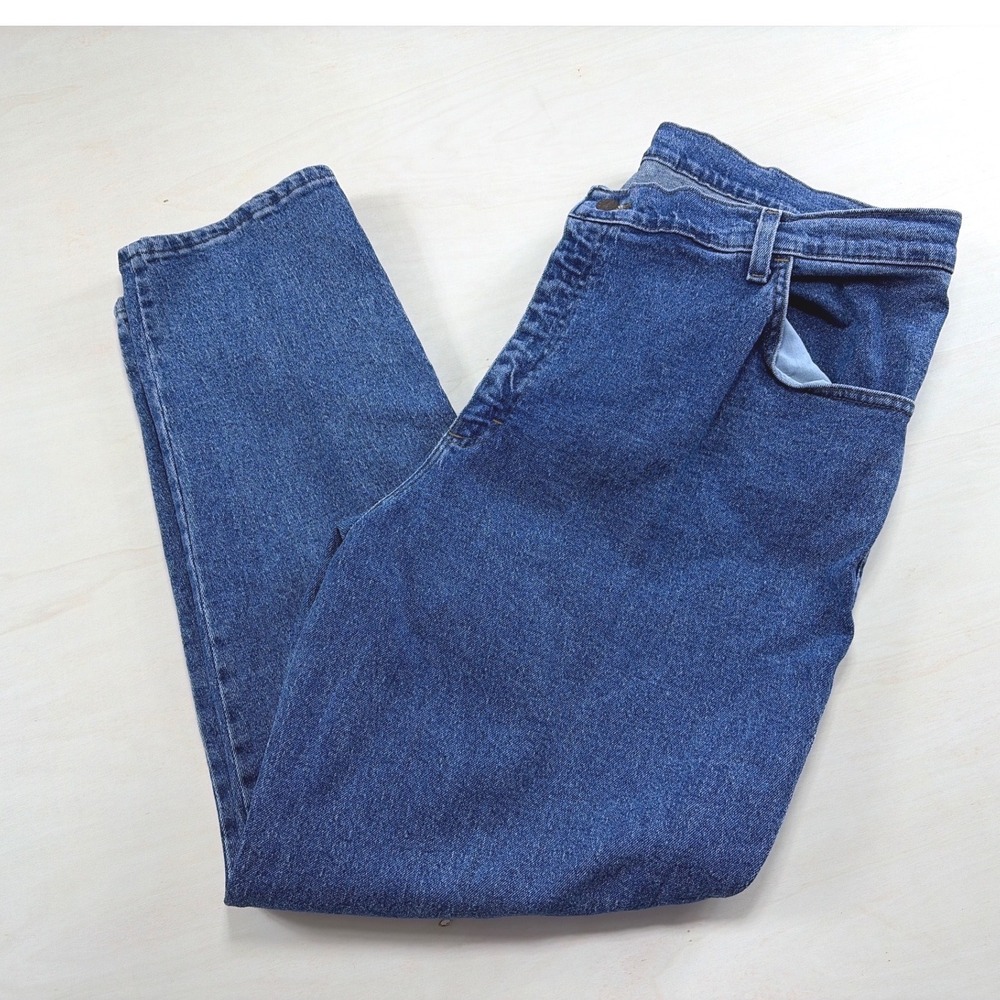 Riders by Lee Womens Plus Size 24W P Blue Denim Jeans High Rise Tapered Leg